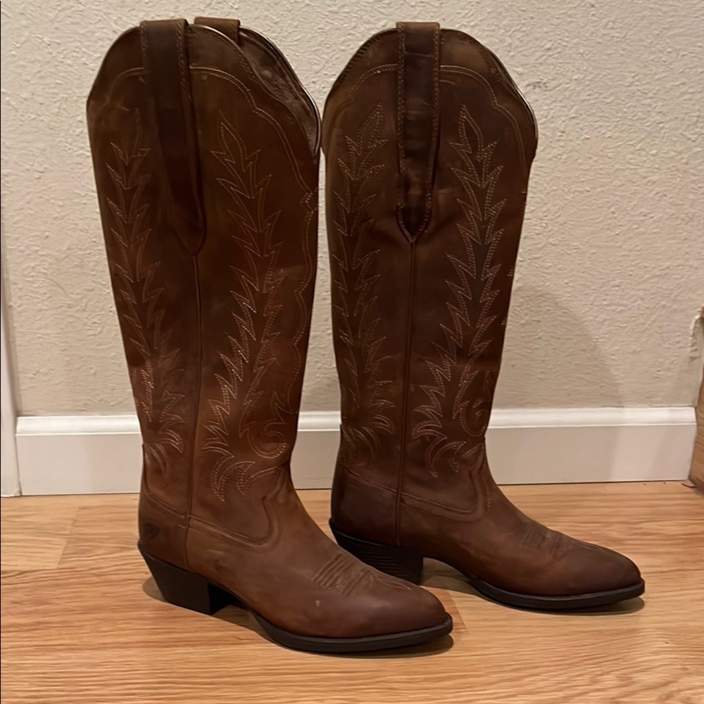 Brown Leather Cowboy Boots